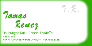 tamas rencz business card